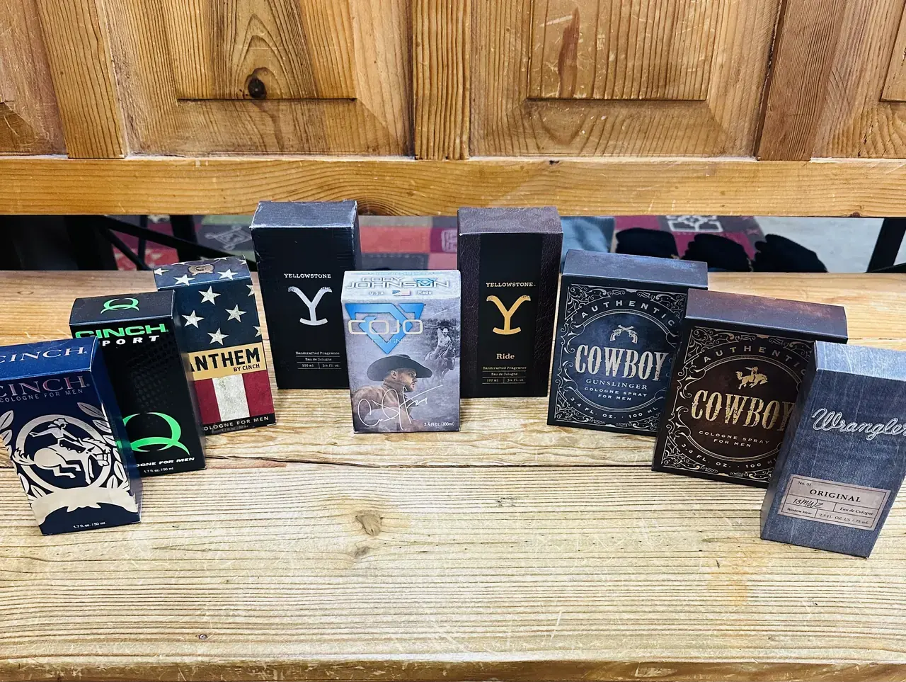 Men's western colognes — Cinch, Anthem, Yellowstone, Cody Johnson, Cowboy and Wrangler